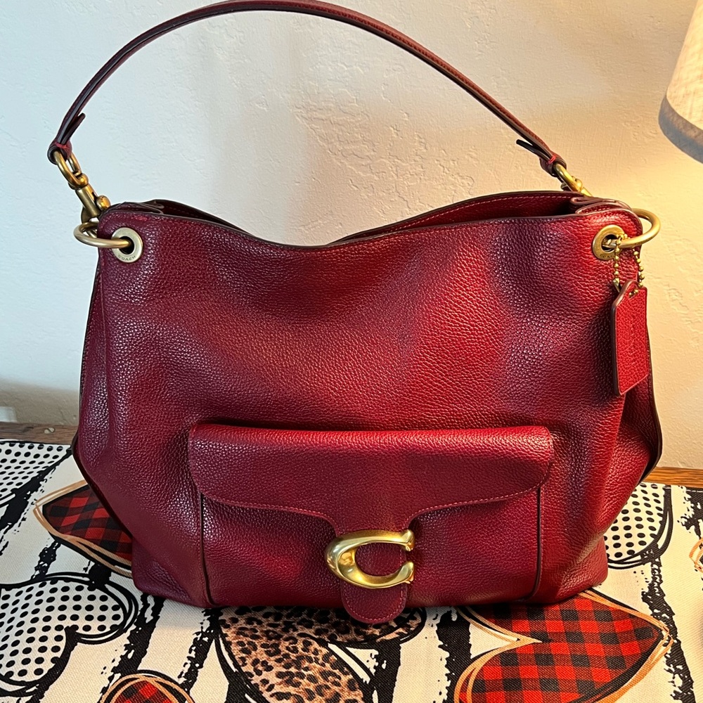 Coach Tabby Hobo Deep Red EUC